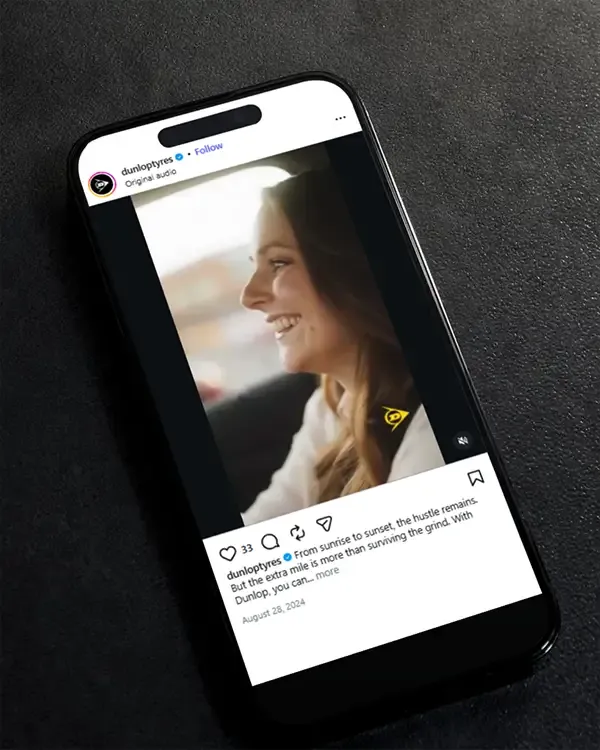 Dunlop Go The Extra Mile Instagram video post